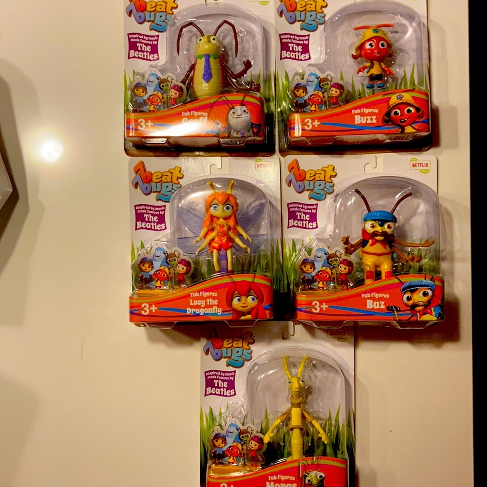 New Beat Bugs Figurines Lot of 5